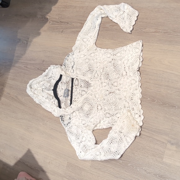 April Cornell Crochet Hooded Top - Picture 2 of 6